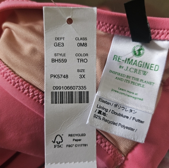 J. Crew Strappy Twist Bikini Top Plus Size Women 3X - NWT - Picture 6 of 8